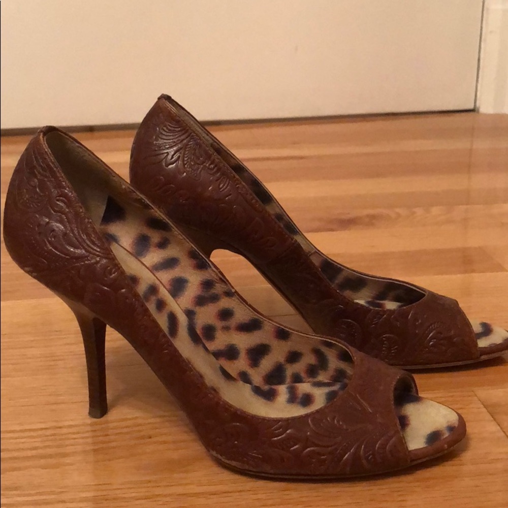 Roberto Cavalli Peep Toe Stilettos